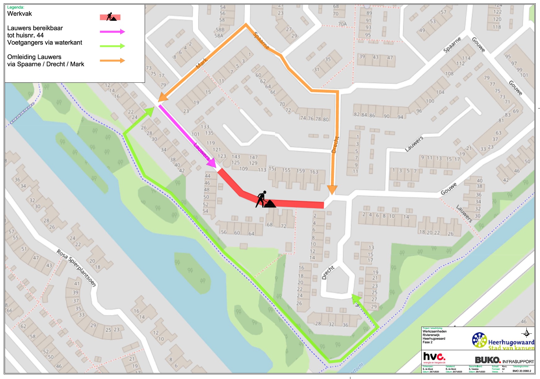Verkeerssituatie tijdens werkzaamheden Lauwers