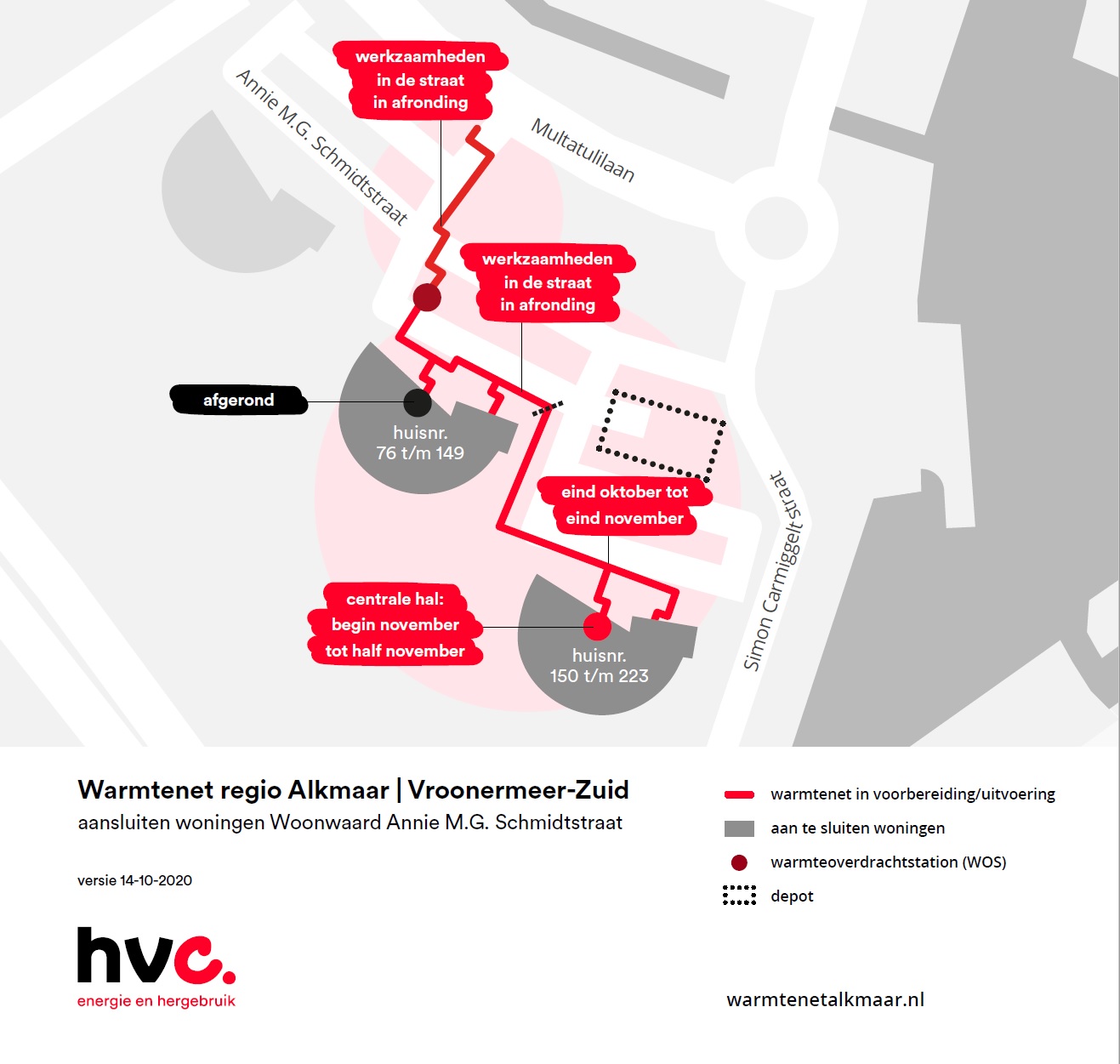 routekaart Annie M.G. Schmidtstraat