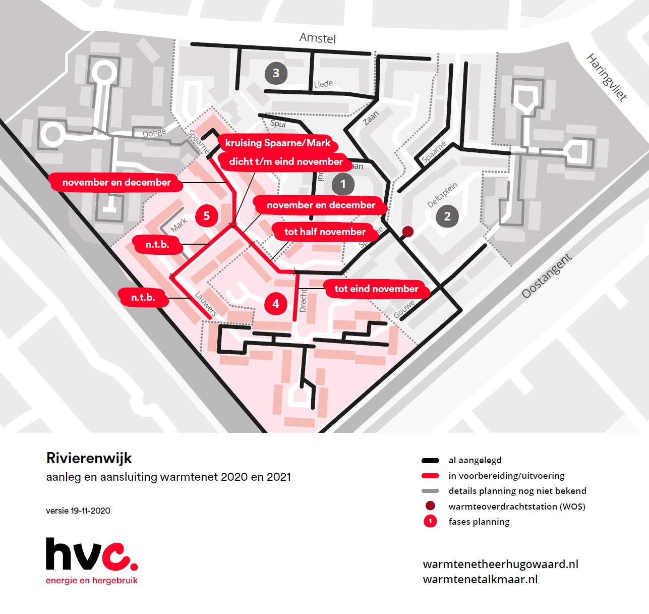 Werkzaamheden Rivierenwijk Heerhugowaard november