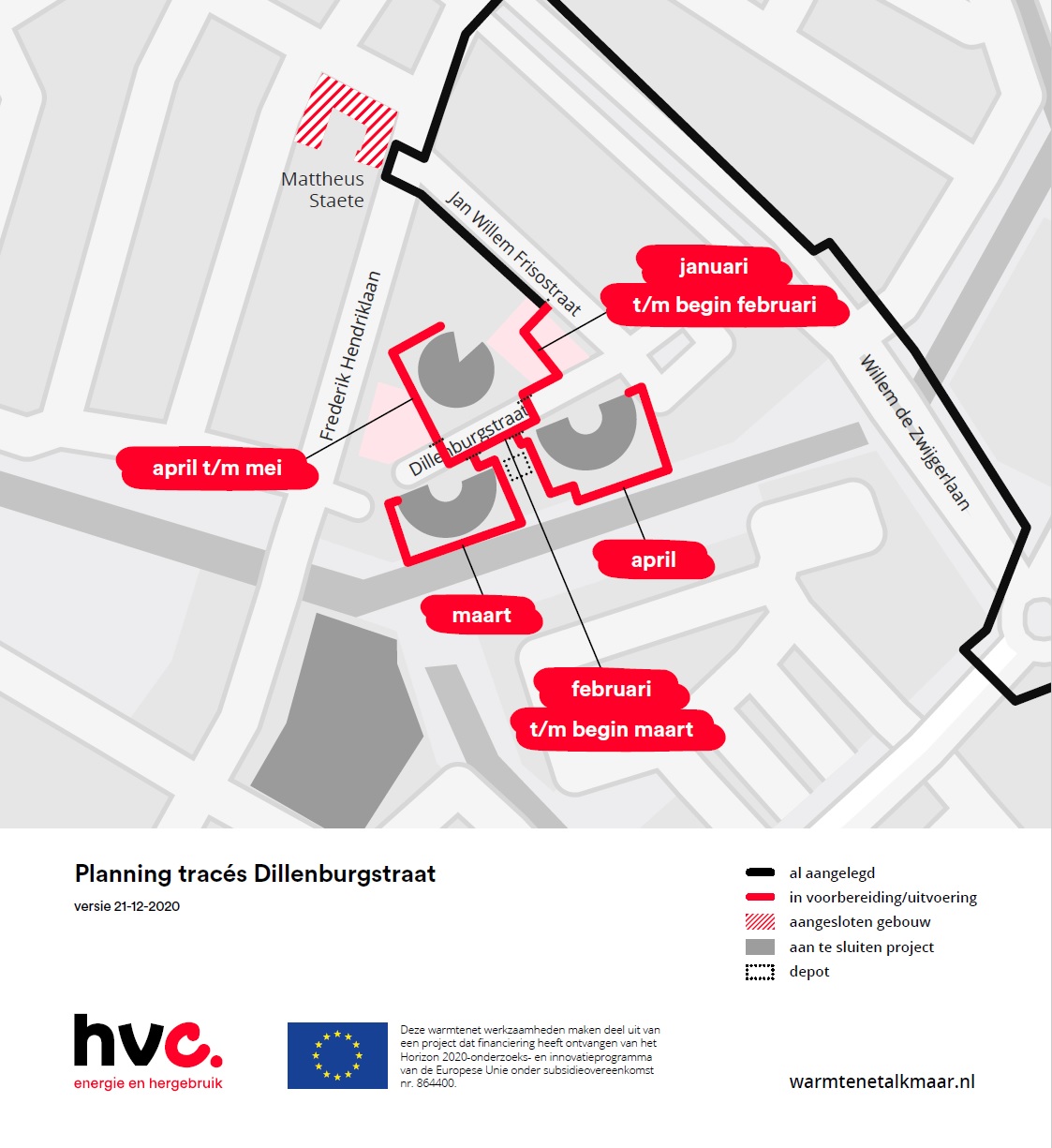 Tracekaart Dillenburgstraat Alkmaar