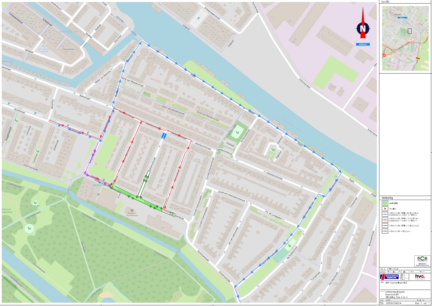 Verkeersplan Coornhertkade eerste fase