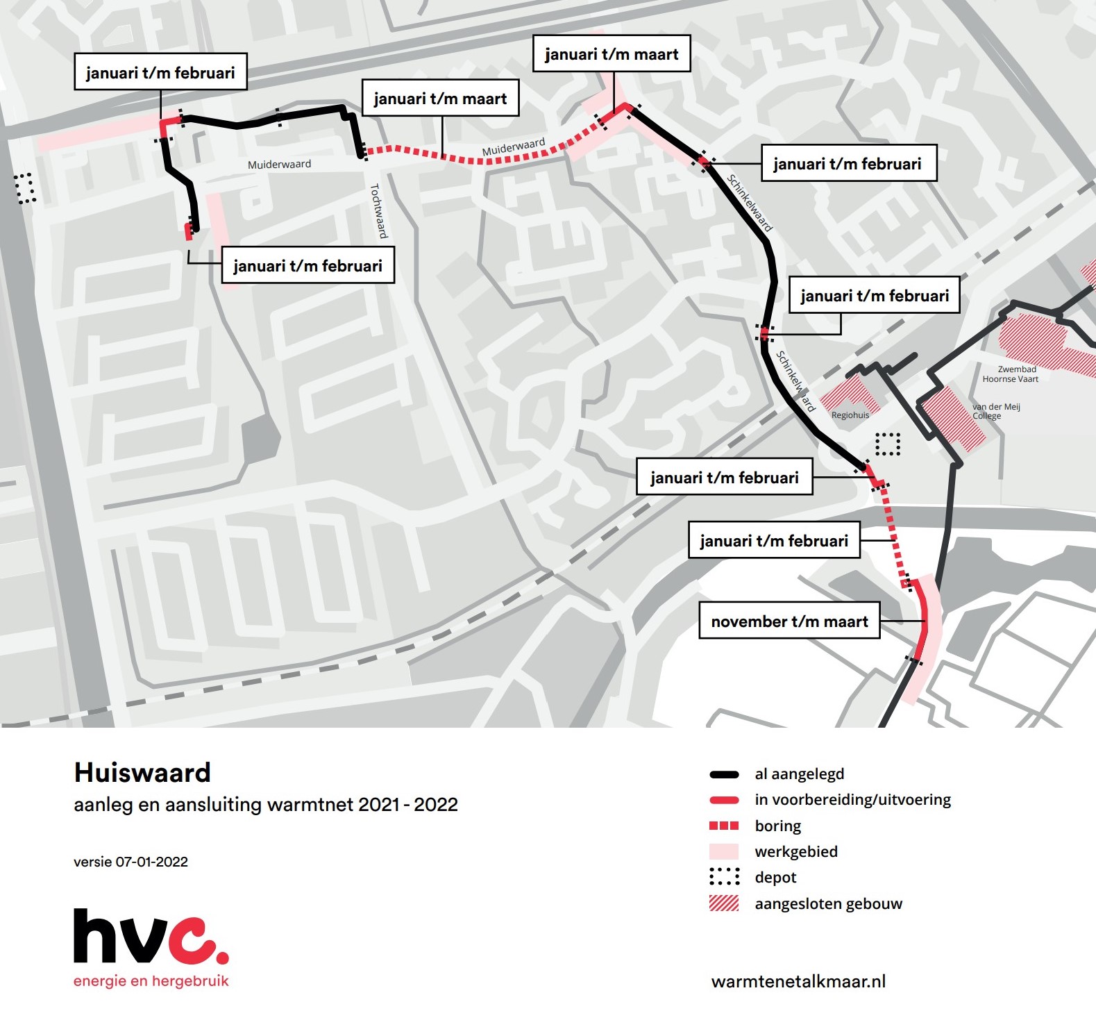 Tracekaart Huiswaard Alkmaar aanleg primair