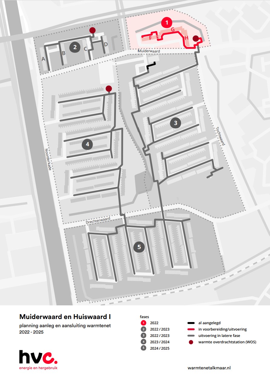 Tracekaart aanleg warmtenet Muiderwaard en Huiswaard I 2022-2025
