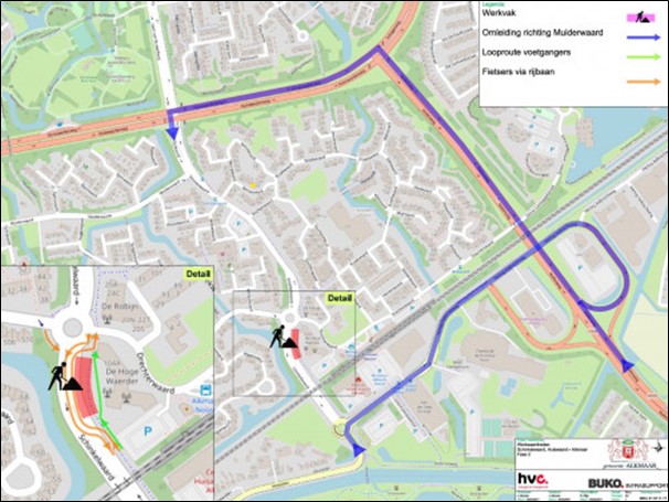 Werkgebied rotonde Schinkelwaard-Drechterwaard