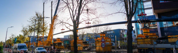 Foto van de boring van 540 meter op de Deltalaan in Sliedrecht