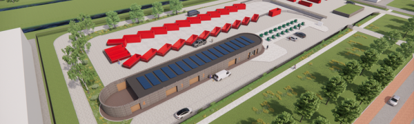 artist impression van het nieuwe recycleplein in Alkmaar