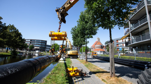 warmteleiding in alkmaar in de hijskraan