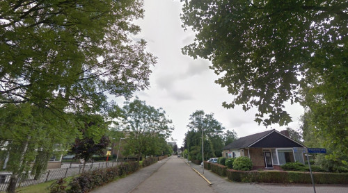 foto van de Valkweg waar de werkzaamheden worden uitgevoerd