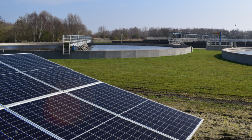 zonnepark op rioolwaterzuiveringsinstallatie