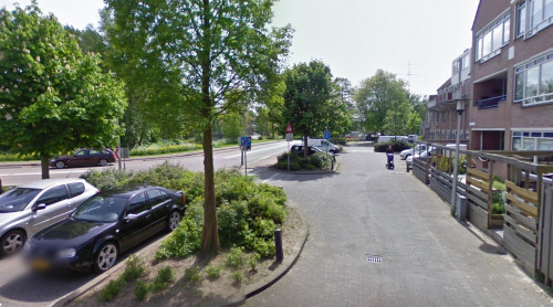 Foto van de locatie van de werkzaamheden in de Landskroonweer in Sliedrecht