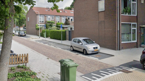 Foto van de locatie van de werkzaamheden in de Dr. Schaepmanstraat in Sliedrecht