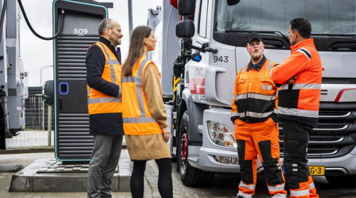 Elekrtisch laadplein HVC Dordrecht