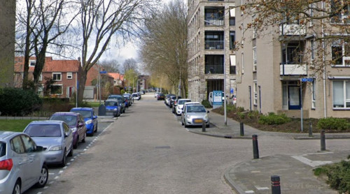 Foto van de locatie van de werkzaamheden in de Kievitlaan in Sliedrecht