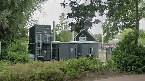 Foto van de locatie van de werkzaamheden in de Thorbeckelaan in Sliedrecht
