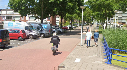 Foto van de locatie van de werkzaamheden in de Constantijn Huygenslaan in Papendrecht waar de werkzaamheden uitgevoerd worden.