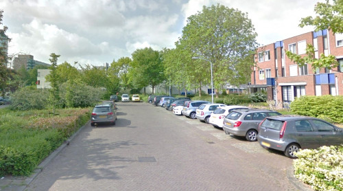 Foto van de locatie van de werkzaamheden in de Vlaamsestraat in Zwijndrecht.
