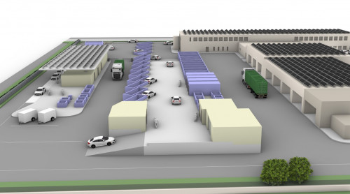 impressie totaal beeld nieuw afvalbrengstation Zaandam