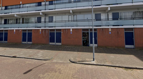 Foto van de locatie van de werkzaamheden in de Vlaamsestraat in Zwijndrecht.