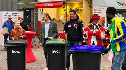 Percussie op afvalbakken tijdens Challenge Opmeer