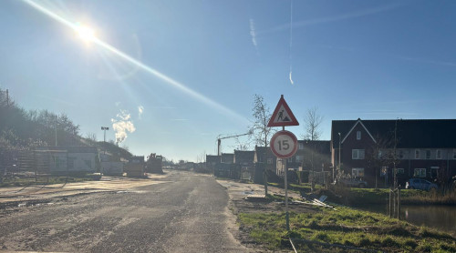 Foto van de locatie van de werkzaamheden in de Intermezzo in Sliedrecht.