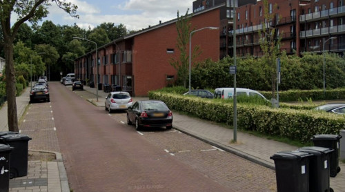 Foto van de locatie van de werkzaamheden in de Johan Willem Frisostraat in Dordrecht.