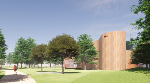 voorbeeld van het ontwerp van de lucht-waterwarmtepomp in Hendrik-Ido-Ambacht