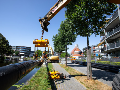 warmteleiding in alkmaar in de hijskraan