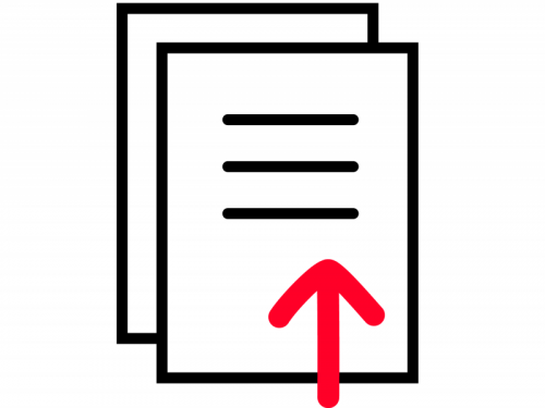 document met rode pijl