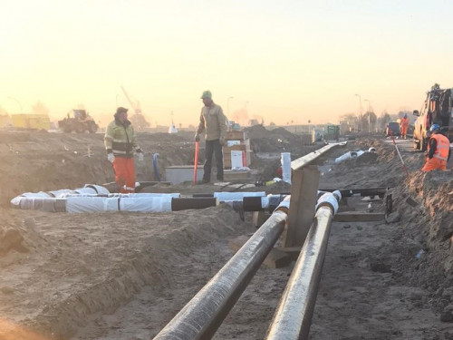 foto van de aanlegwerkzaamheden van een warmtenet
