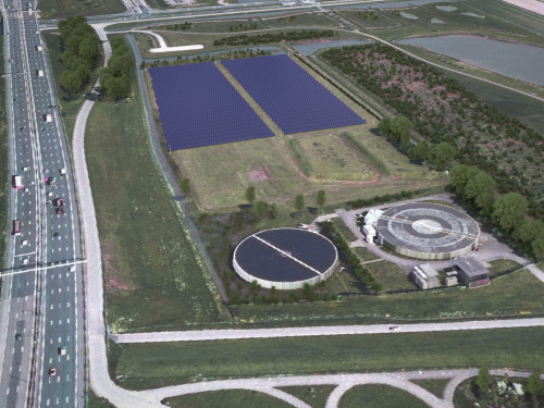 Locatie van zonnepark Barendrecht - Waterschap Hollandse Delta