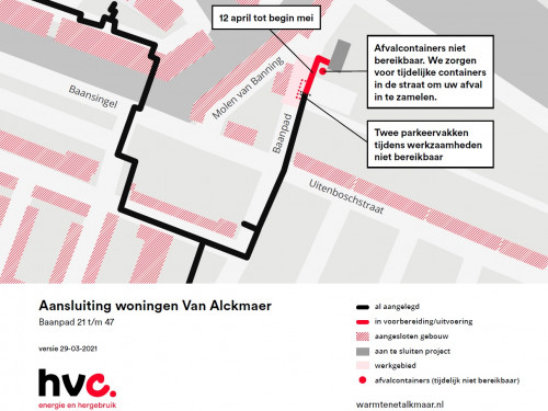 werkzaamheden warmtenet baanpad 202104
