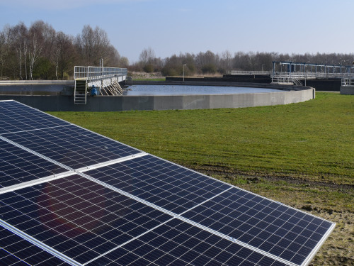 zonnepark op rioolwaterzuiveringsinstallatie