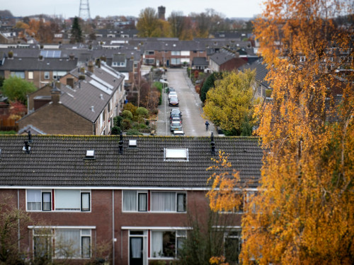 Luchtfoto van woningen in Sliedrecht