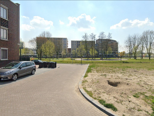 Foto van de locatie van de werkzaamheden in de Professor Gunninglaan in Dordrecht