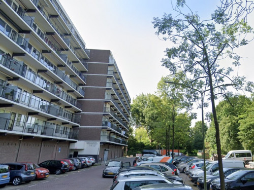 Foto van de locatie van de werkzaamheden in de Planetenlaan in Dordrecht