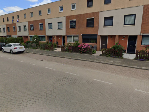 Foto van de locatie van de werkzaamheden in de Cornelis Trompweg in Dordrecht