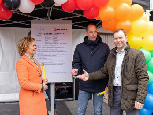 Op de foto: Tinka van Rood, Martin de Jong en Jurgen Everaars