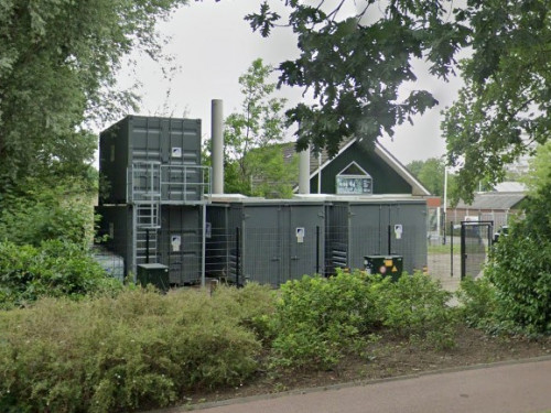 Foto van de locatie van de werkzaamheden in de Thorbeckelaan in Sliedrecht