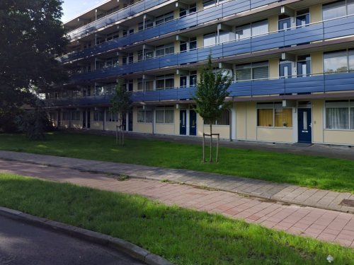 Foto van de locatie van de werkzaamheden bij de Elzenhof in Sliedrecht.