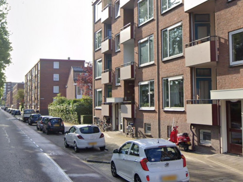 Foto van de locatie van de werkzaamheden in de Deltalaan in Sliedrecht