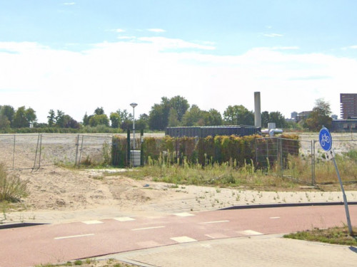 Foto van de locatie van de werkzaamheden in de Jacobuslaan in Hendrik-Ido-Ambacht.