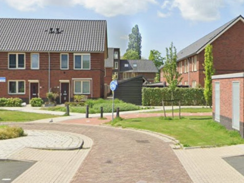 Foto van de locatie van de werkzaamheden in de Staatsliedenbuurt in Sliedrecht.