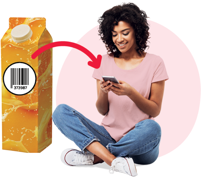 Vrouw maakt gebruik van de afvalwijzer in de HVC app